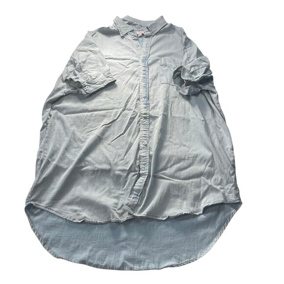LFD oversizes womans denim collared button up top size small - Picture 1 of 6